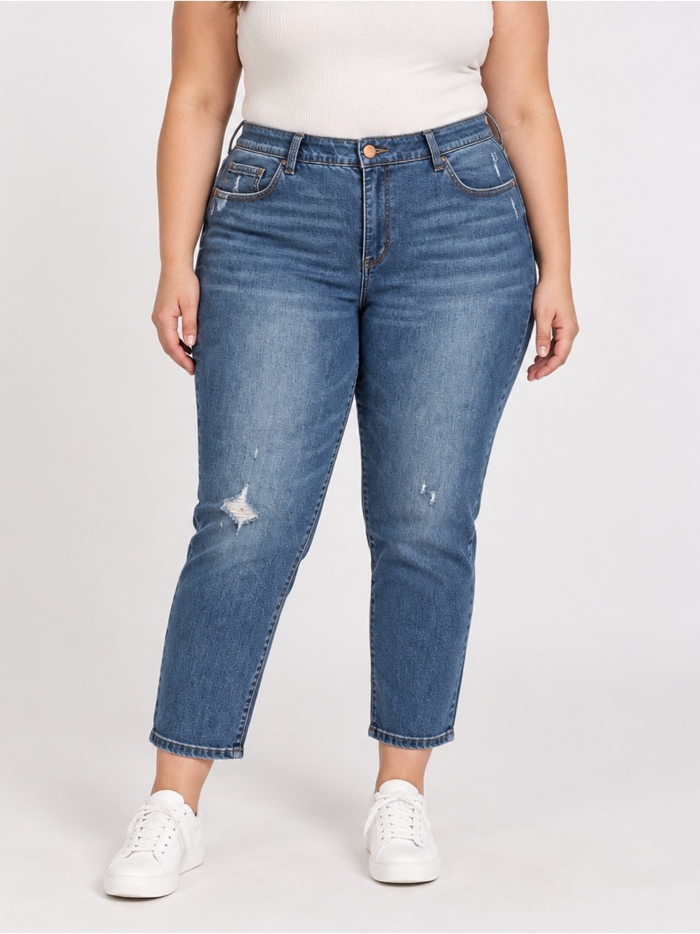 Democracy Ab Technology Skinny Distressed Jeans Plus Size 22W Stretch Casual